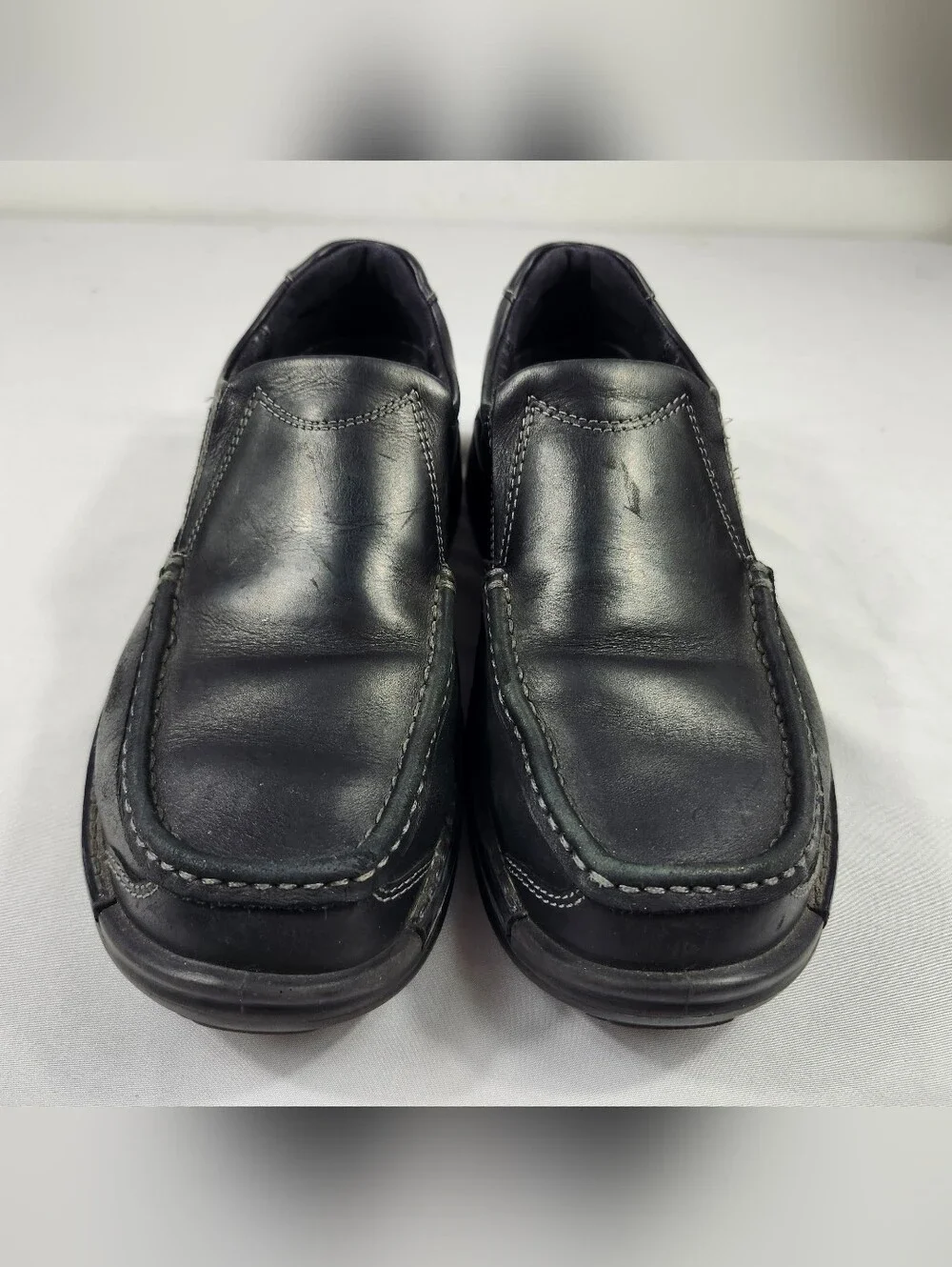ECCO Black Leather Slip-On Men’s Loafers Size EU 43